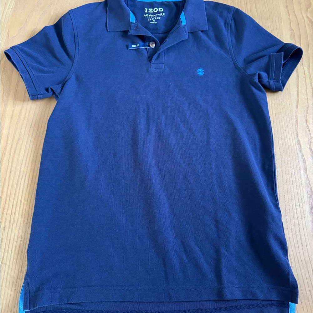 Izod Blue Polo Shirt Classic Style Never been worn.